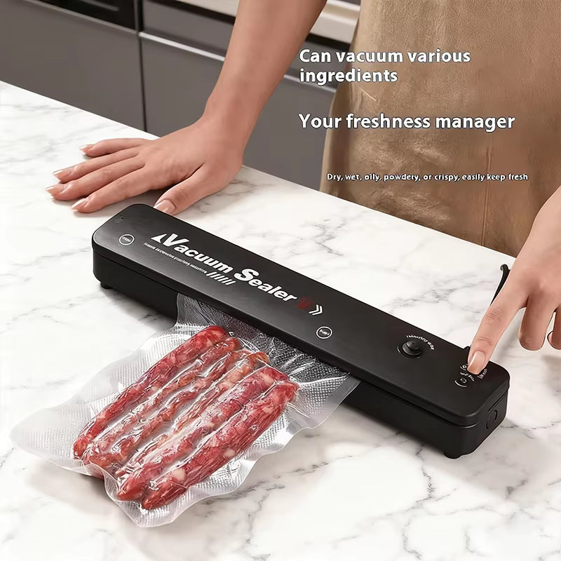 2025 High-Quality Vacuum Sealer Machine with 2 in 1 Mode for Fruits Meat Food Storage Vacuum Seal Bags Saver Kitchen Appliances